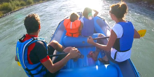 Schlauchbootfahren Drau